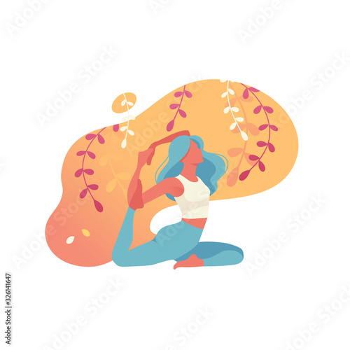 Illustrations for beauty, spa, wellness, natural products, cosmetics, body care, fitness isolated on white background. Flat illustration concepts for website and mobile website development. - Vector