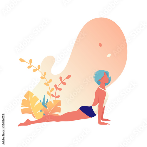 Illustrations for beauty, spa, wellness, natural products, cosmetics, body care, fitness isolated on white background. Flat illustration concepts for website and mobile website development. - Vector