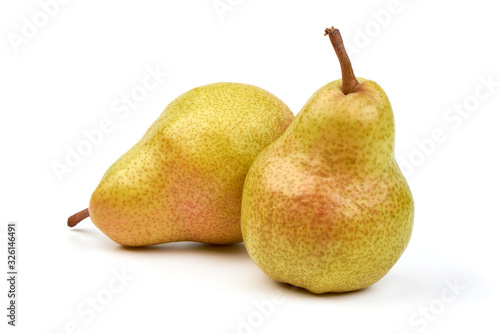 Ripe Fresh Juicy Pears, isolated on white background