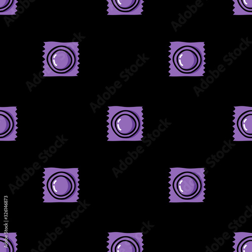 condom seamless doodle pattern, vector illustration