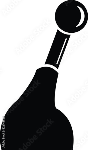 Stick Shift  gear icon. Vector