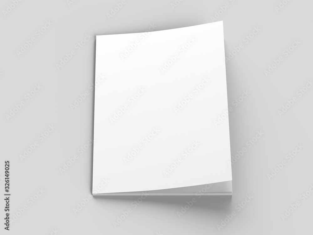 Magazine with open cover. Vertical A4 format. 3d illustration. Magazine with open cover. Vertical A4 format. 3d illustration.