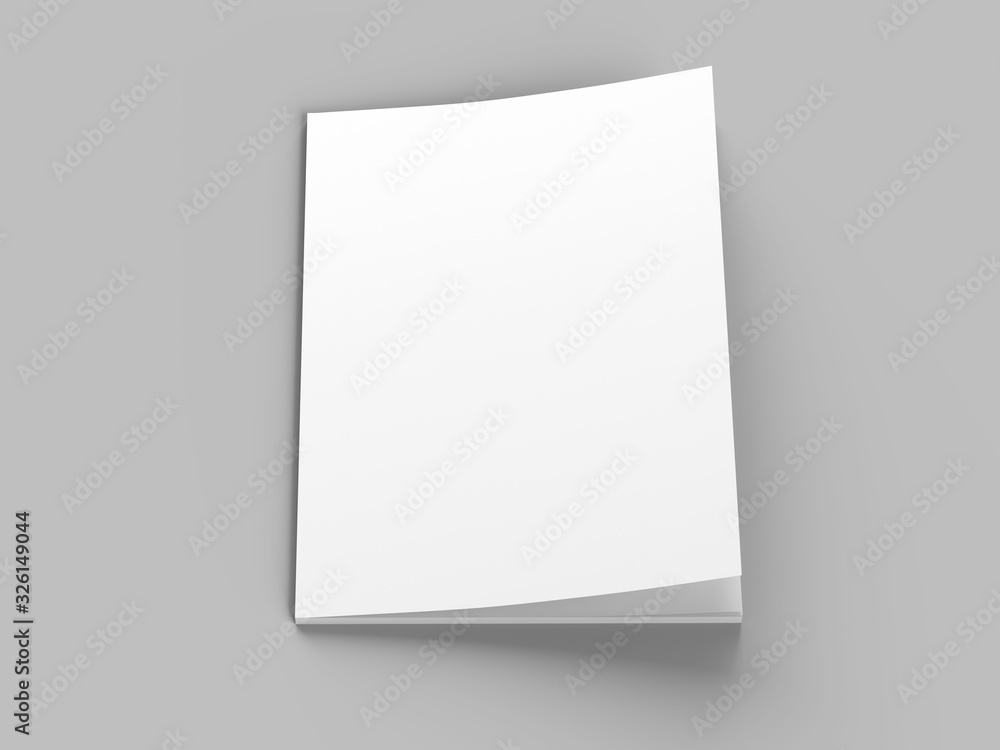 Magazine with open cover. Vertical A4 format. 3d illustration. Magazine with open cover. Vertical A4 format. 3d illustration.