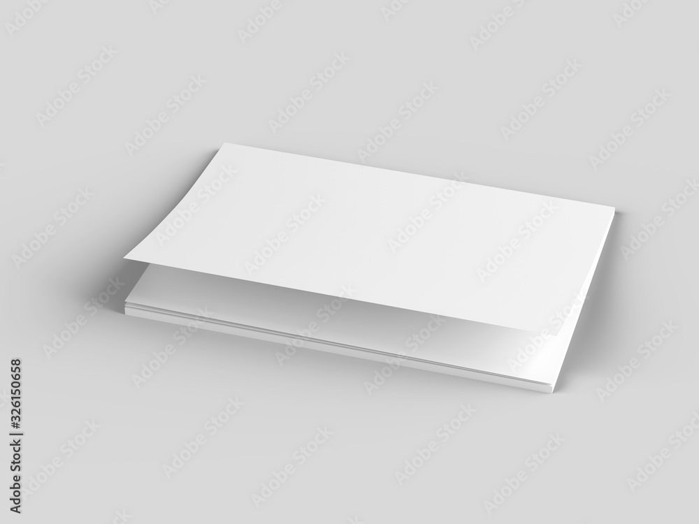Magazine with open cover. Vertical A4 format. 3d illustration. Magazine with open cover. Vertical A4 format. 3d illustration.