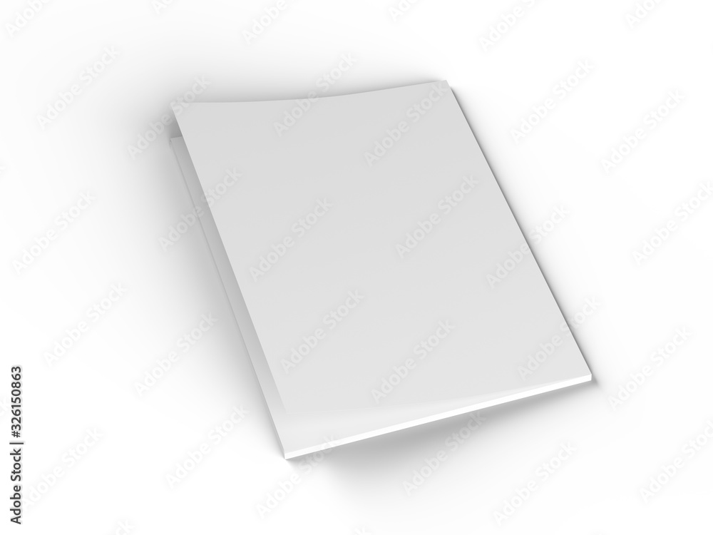 Magazine with open cover. Vertical A4 format. 3d illustration. Magazine with open cover. Vertical A4 format. 3d illustration.