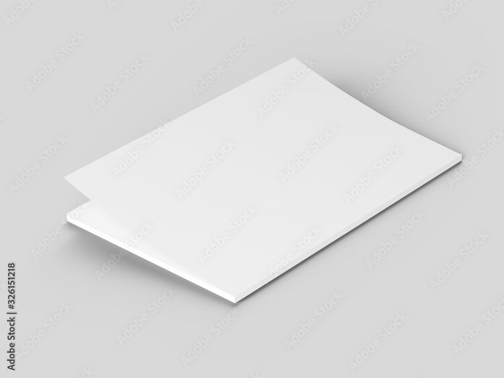 Magazine with open cover. Vertical A4 format. 3d illustration. Magazine with open cover. Vertical A4 format. 3d illustration.