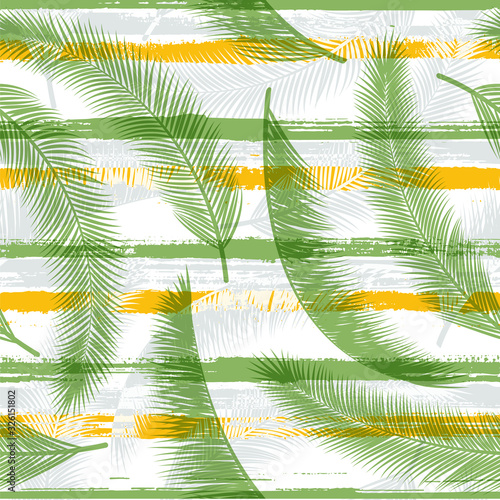 Elegant coconut palm leaves tree branches 