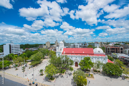 Monteria, Cordoba, Colombia. March 5, 2015: Panoramic Colonial Cathedral of San Jeronimo.  photo