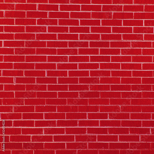 Vibrant red brick texture wall background