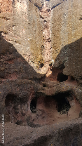 Christian churches carved in stone in Lalibela