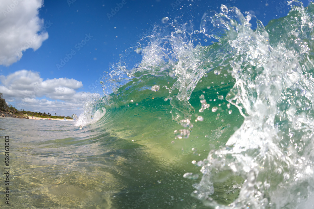 Obraz premium Glassy waves, Byron Bay Australia