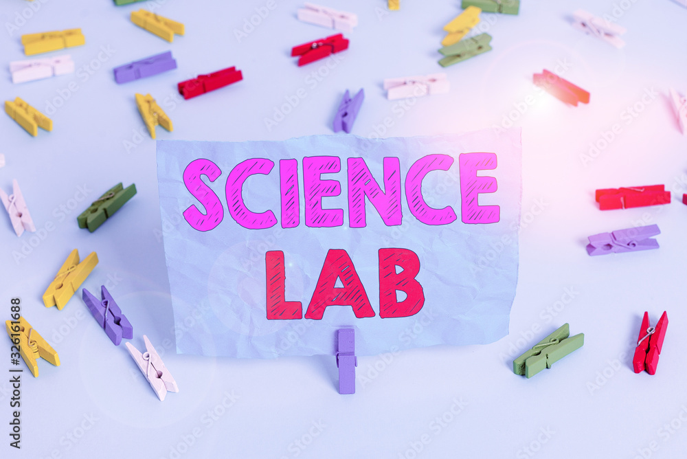 Science Lab Text Word writing text Science Lab. Business photo showcasing special ...