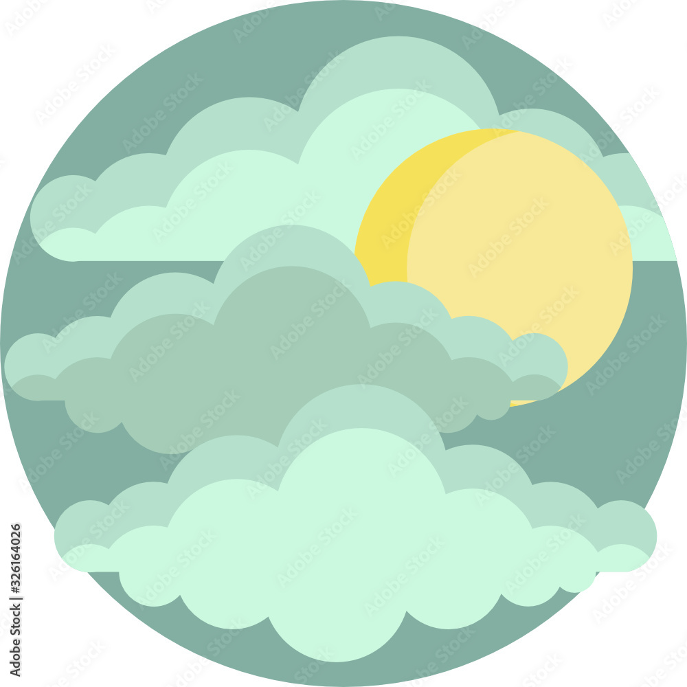 Spring weather flat icons Spring weather flat icons