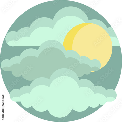 Spring weather flat icons