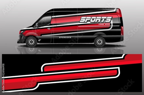Van car wrapping decal design