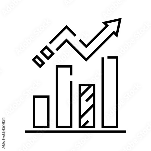 Gainers line icon, concept sign, outline vector illustration, linear symbol.