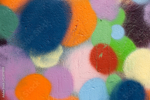 circle multi-color painted wall background. wallpaper for your device