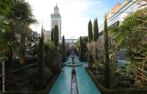 Photography Great Mosque of Paris - Muslim temple in France.