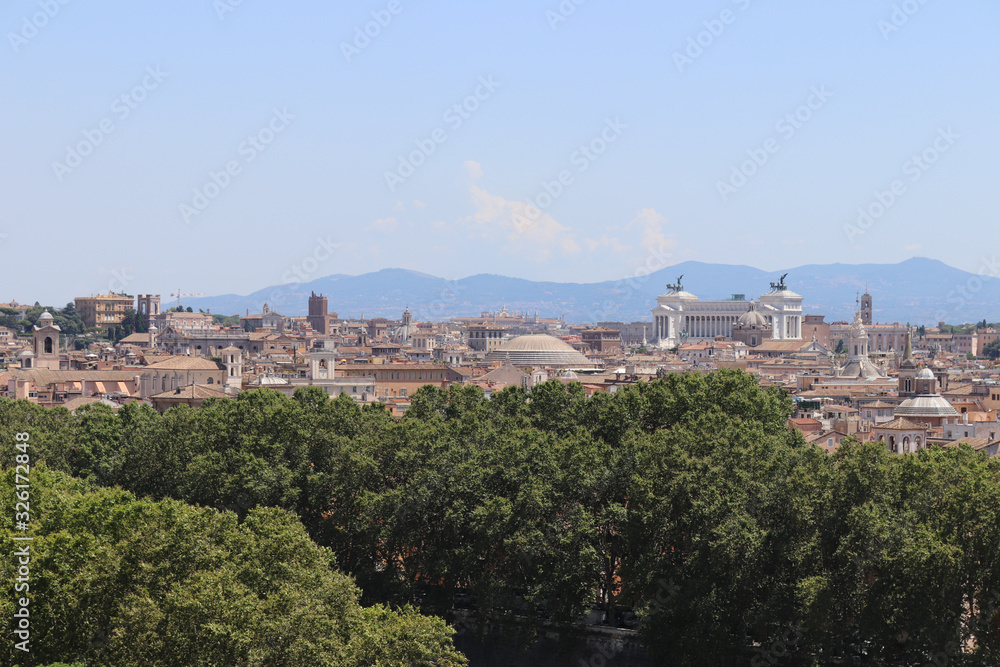 panoramic view of Rome, Italy