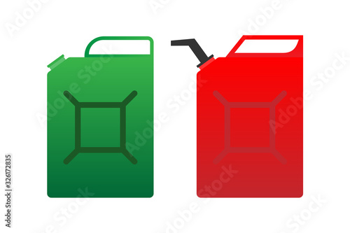 Canister of gasoline. Vector Illustration.