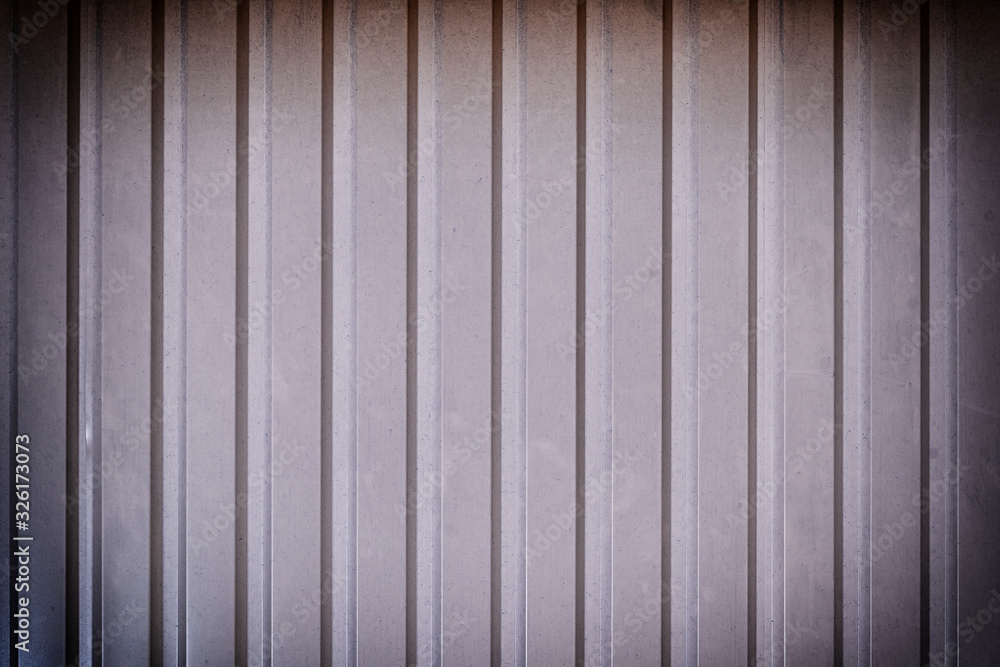 Background for sites and layouts in gray. Corrugated painted sheet. Photo with vignette. Background for sites and layouts in gray. Corrugated painted sheet. Photo with vignette.