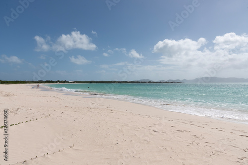 Caribbean background with idyllic beach