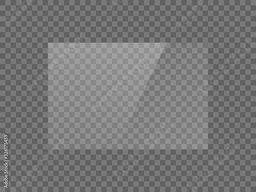 Vector mirror reflection effect texture for glass, plastic or acrylic window. png rectangle shape 3 x 2 glossy, shine, light, glare, clear plate.