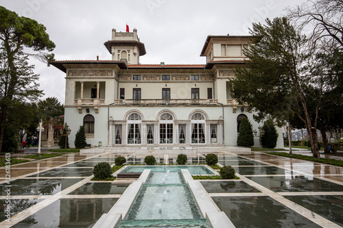 Exterior shot from Khedive Palace (Hidiv Kasri), located on the Asian side of the Bosphorus in Istanbul, Turkey, was a former residence of Khedive Abbas II of Egypt. photo