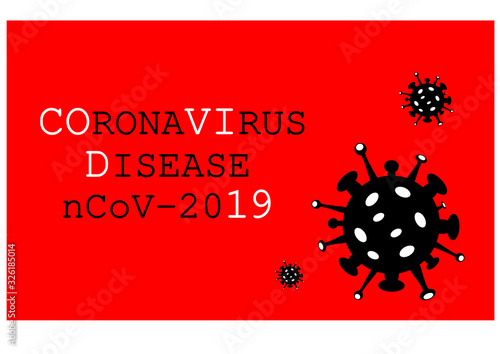 Covid-19. Coronavirus (2019-nCoV) vector design. Wuhan virus. Web banner concept.  