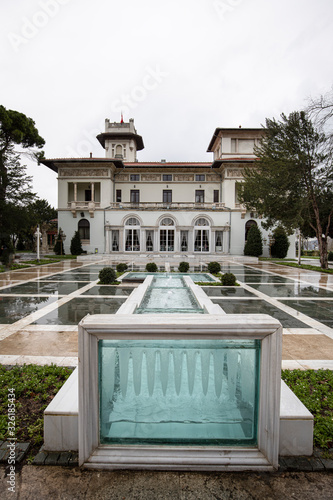 Exterior shot from Khedive Palace (Hidiv Kasri), located on the Asian side of the Bosphorus in Istanbul, Turkey, was a former residence of Khedive Abbas II of Egypt. photo