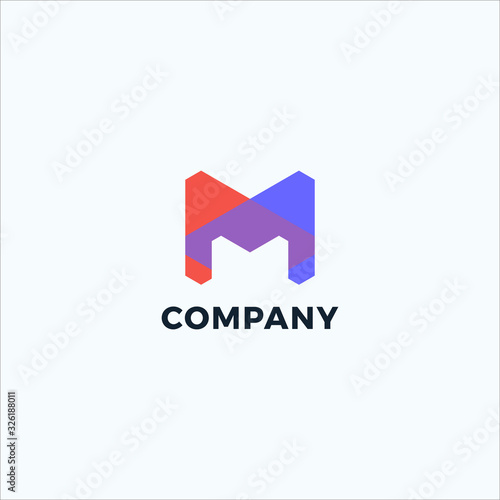 Free Download vector m letter initial design template - GFXLoad