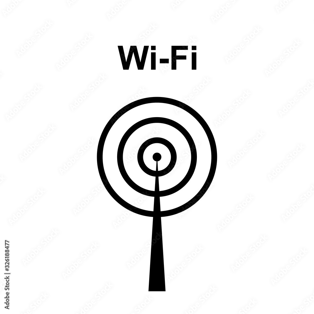 Simple Wifi Icon, Hot Spot Vector Illustration Simple Wifi Icon, Hot Spot Vector Illustration