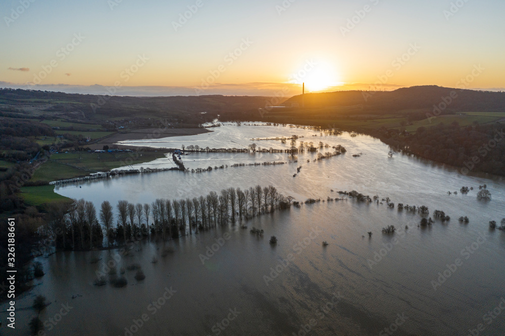 River Severn in Flood in Shropshire River Severn in Flood in Shropshire