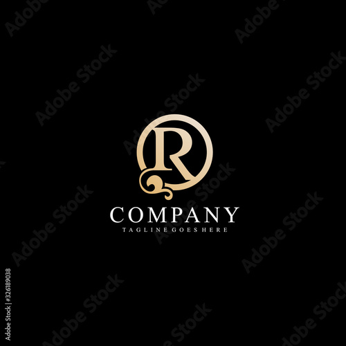 vector letter r initial design template