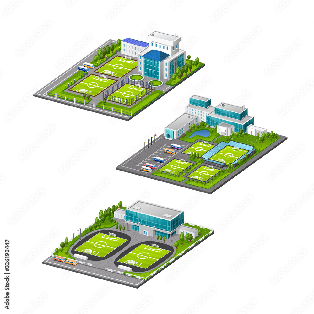 set of arena sports competition football stadium set of arena sports competition football stadium