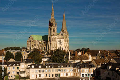 The Our Lady of Chartres cathedral, France. photo