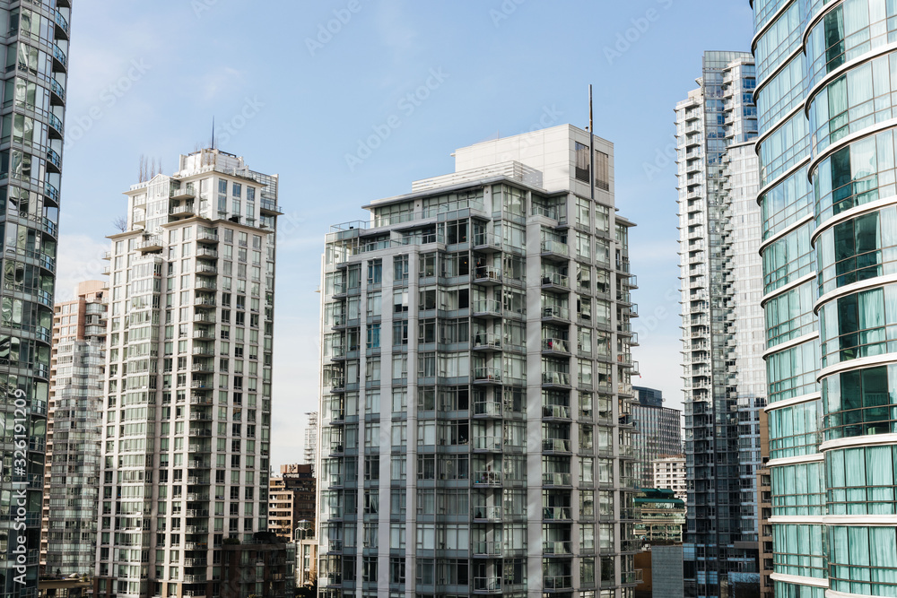 Naklejka premium Vancouver cityscape and modern architecture