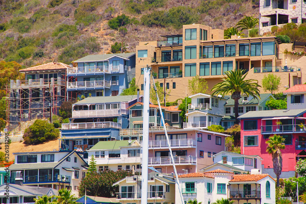View of Catalina Island Buildings and Homes