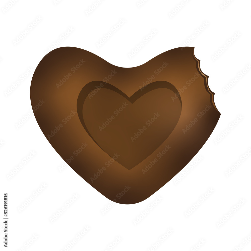 Isolated heart shaped chocolate Isolated heart shaped chocolate