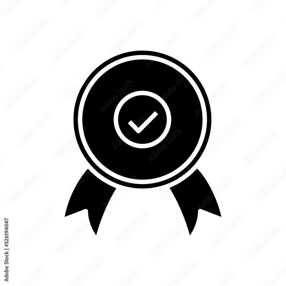 Approving sign black icon, concept illustration, vector flat symbol, glyph sign. Approving sign black icon, concept illustration, vector flat symbol, glyph sign.