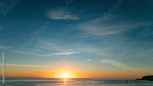 Sunset in Gran Canaria on Canary Island  Spain