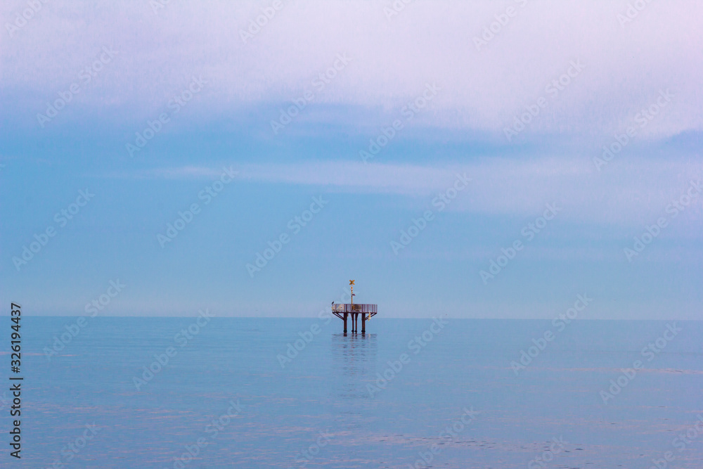 Fototapeta premium diving platform and boat docking
