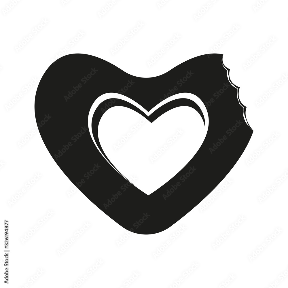 Isolated heart shaped chocolate Isolated heart shaped chocolate