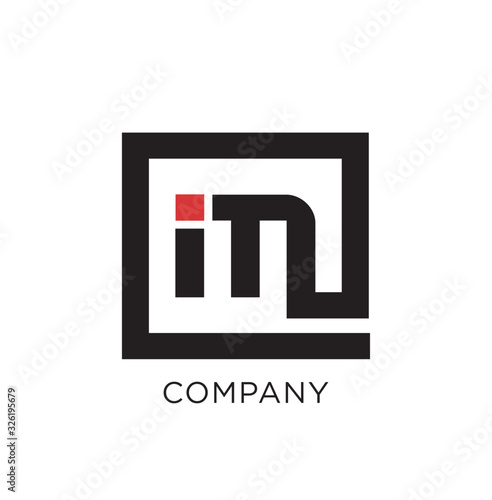 im letter abstract business logo