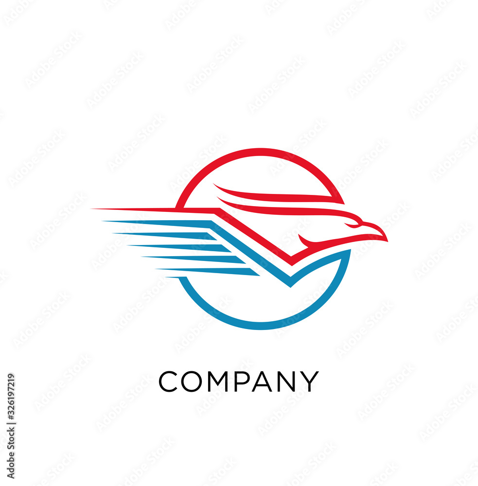 eagle fast abstract logo eagle fast abstract logo