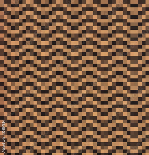 Pixelated waves in shades of brown and black