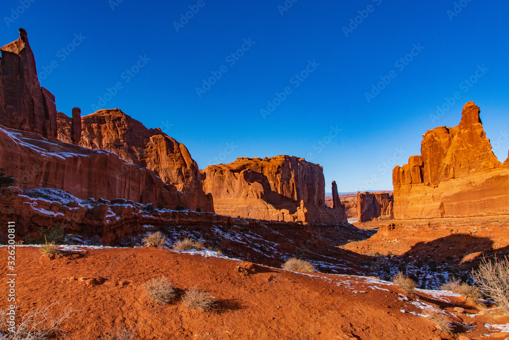 Sadnstone and Snow in Arches National Park Sadnstone and Snow in Arches National Park
