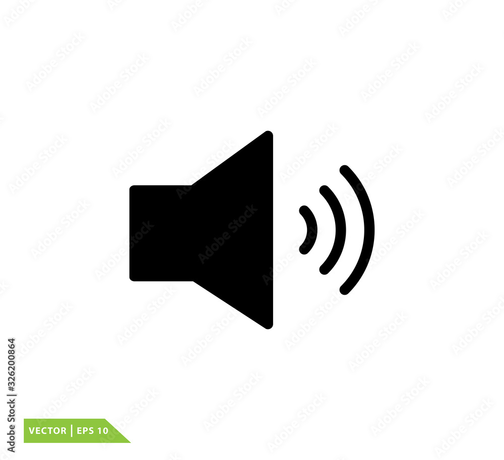 Sound icon vector logo template Sound icon vector logo template