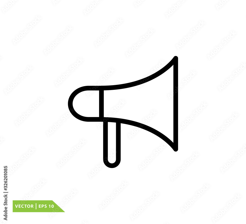 Megaphone icon vector logo template Megaphone icon vector logo template