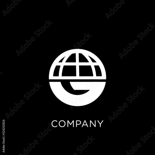 g globe abstract business logo